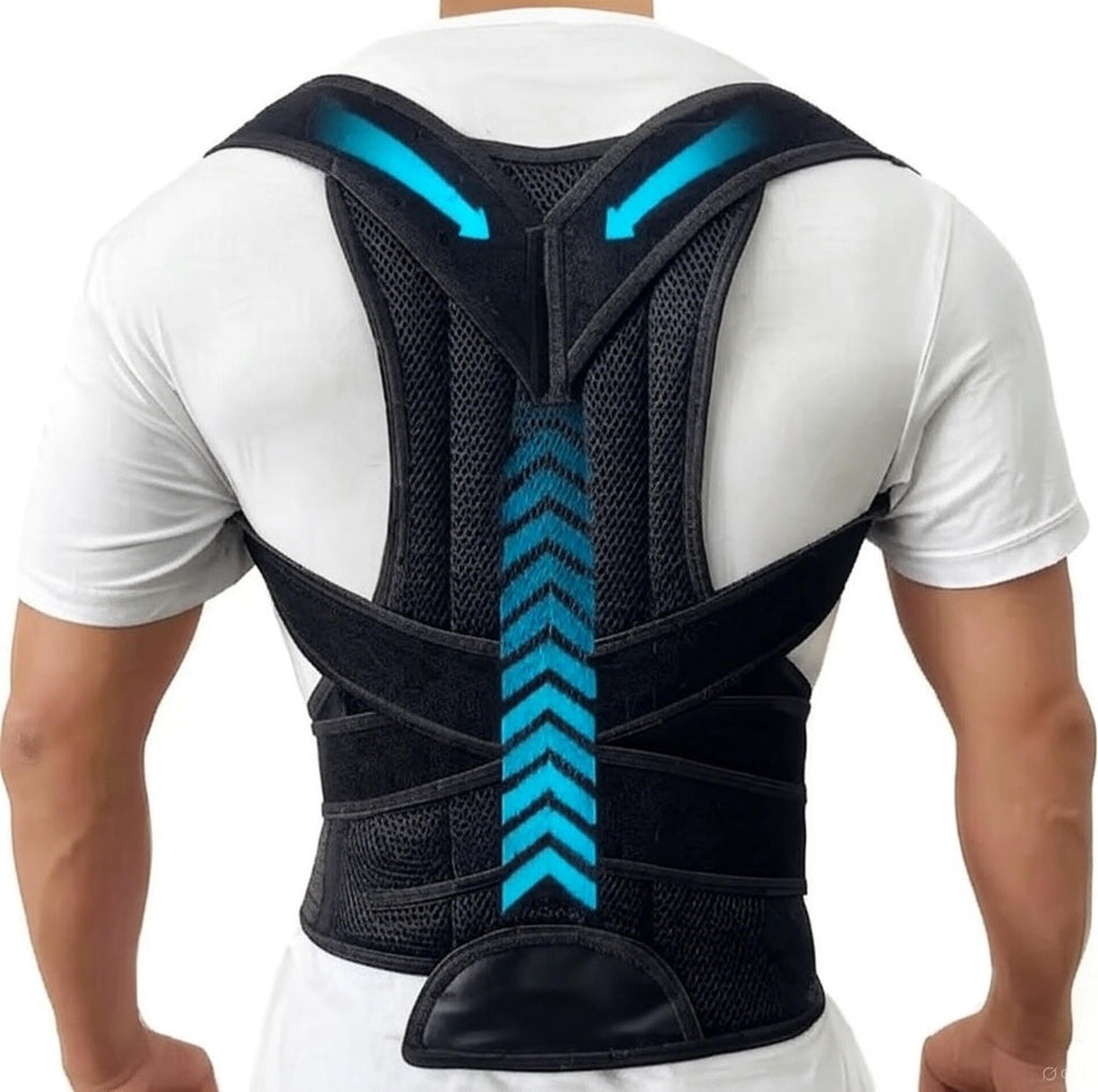 Posture Corrector Back Brace – Adjustable Spine Support for Neck, Shoulders & Upper Back