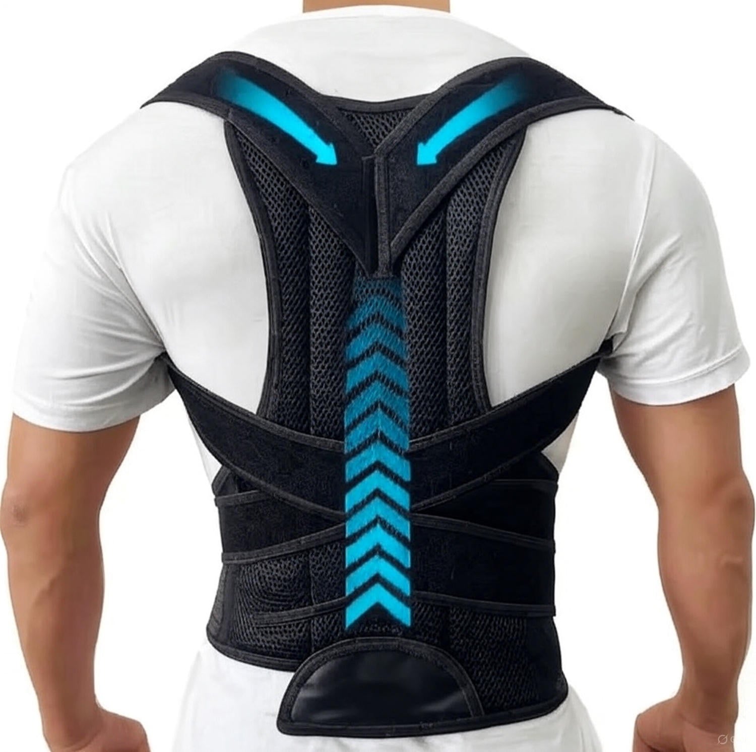 Posture Corrector Back Brace – Adjustable Spine Support for Neck, Shoulders & Upper Back