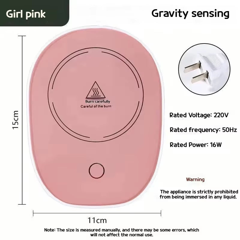 Electric Mug Warmer Heating Coaster 55°C for Coffee and Milk Tea Thermostatic Pad Heating Mat for Kitchen Use Beverage Heating