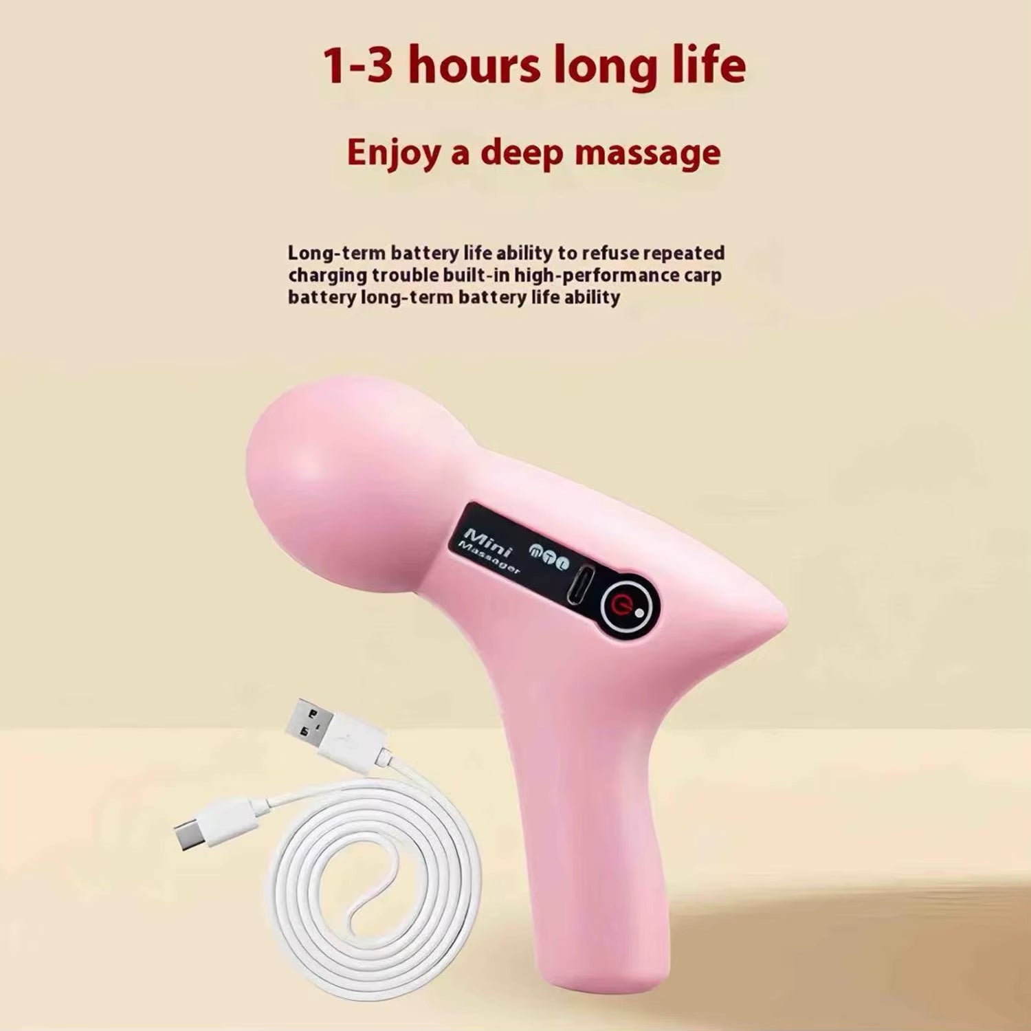 Mini Massage Massage LCD Screen 6 Heads Gun Muscle Massager Portable Electric Fascia Gun for Neck Foot Body Fascia Gun