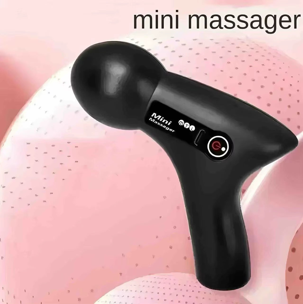 Mini Massage Massage LCD Screen 6 Heads Gun Muscle Massager Portable Electric Fascia Gun for Neck Foot Body Fascia Gun