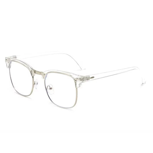 Men Retro Anti-Blue Light Glasses Classic Vintage Half Frames anti Blue Light Blocking Computer Eyeglasses for Women Accessory