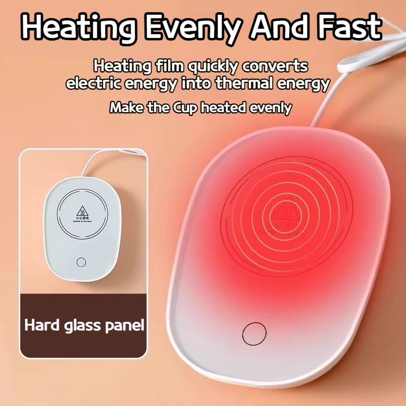 Electric Mug Warmer Heating Coaster 55°C for Coffee and Milk Tea Thermostatic Pad Heating Mat for Kitchen Use Beverage Heating