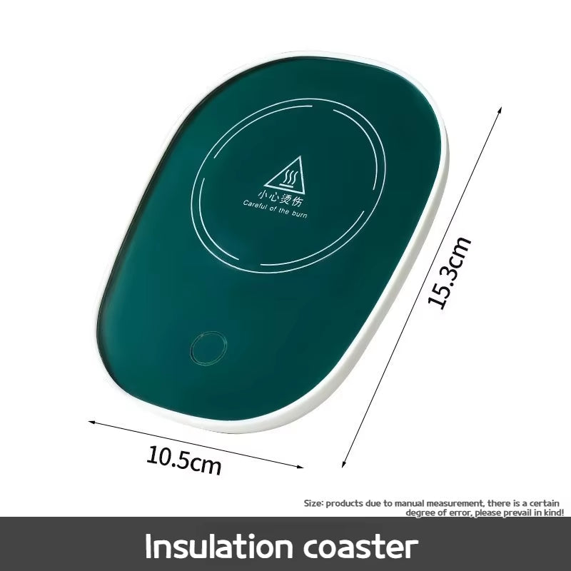 Electric Mug Warmer Heating Coaster 55°C for Coffee and Milk Tea Thermostatic Pad Heating Mat for Kitchen Use Beverage Heating