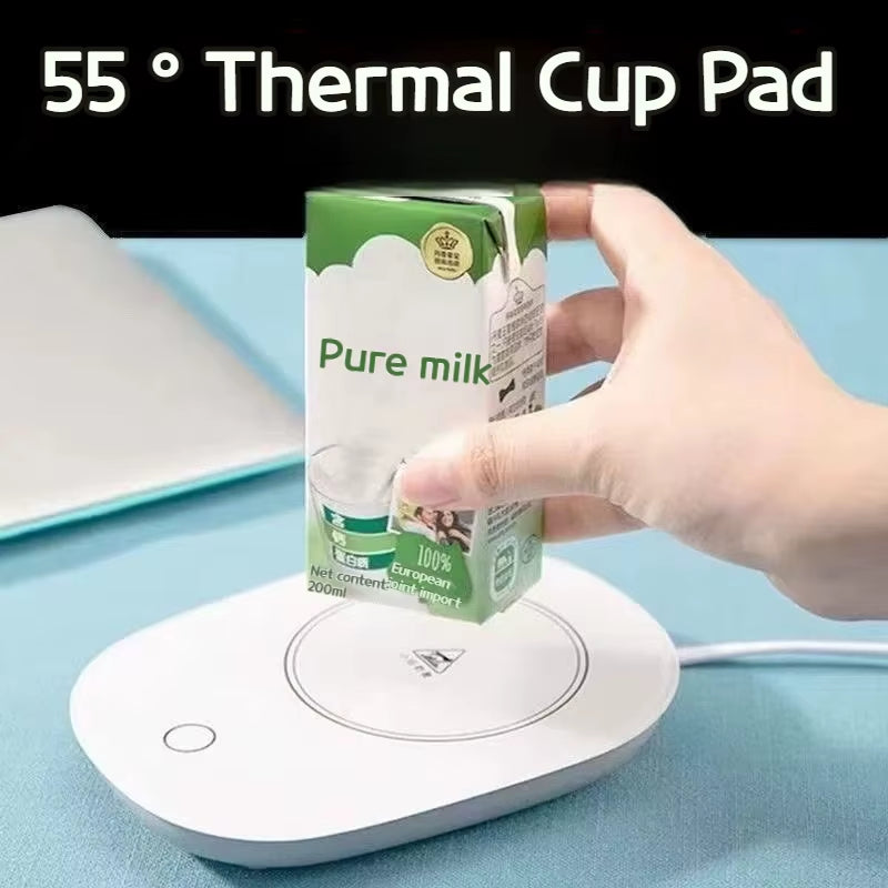 Electric Mug Warmer Heating Coaster 55°C for Coffee and Milk Tea Thermostatic Pad Heating Mat for Kitchen Use Beverage Heating